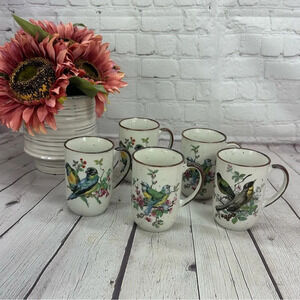 vintage royal crown 5002 coffee mug Set with birds